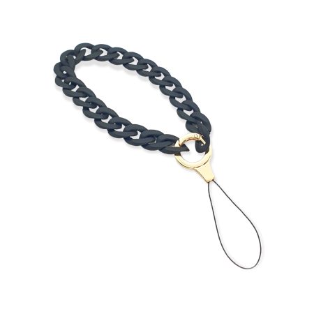 jewelry for phone with black bone chain